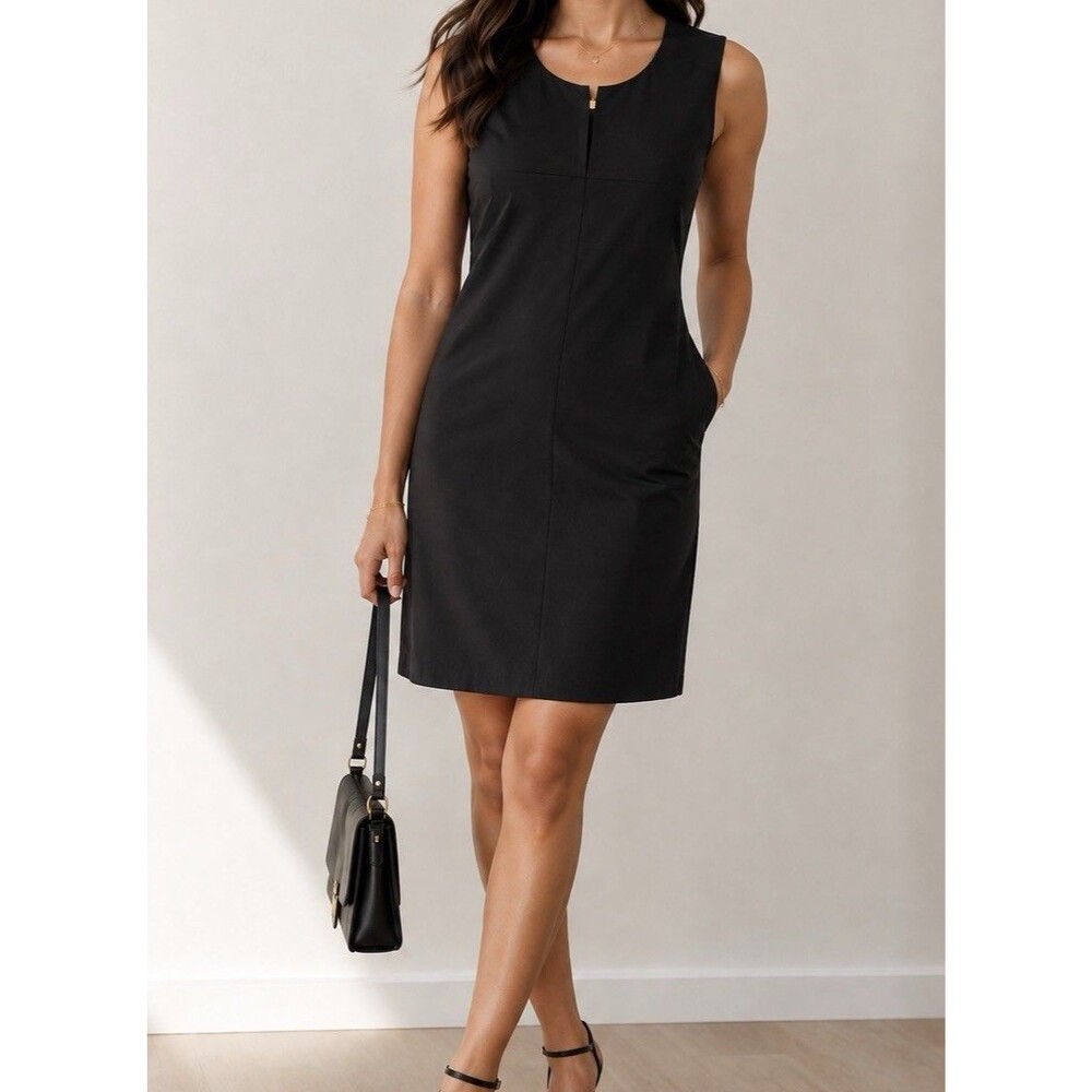 Boss Hugo Boss ‘Davila’ $450 Sleeveless Black Dress With Pockets Size: US 4